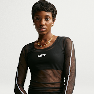 Nike Sportswear Women's Slim Long-Sleeve Sheer Top. Nike LU